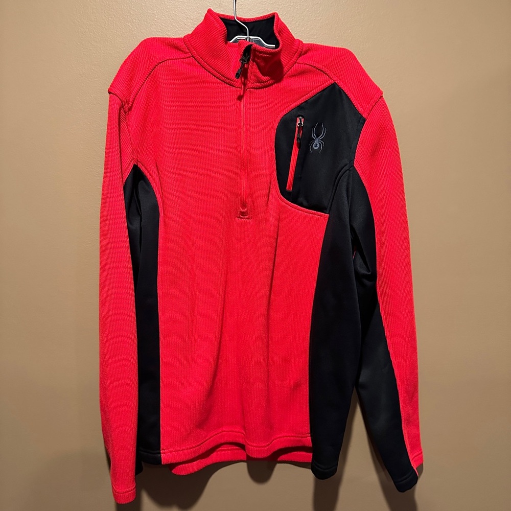 Spyder Red and black	Fleece-lined quarter zip